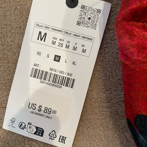 NWT- ZARA Viscose Skirt - Picture 6 of 8